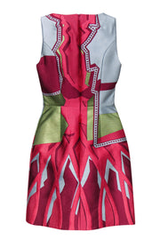 Current Boutique-Peter Pilotto - Asymmetrical Aztec Print Fit & Flare Dress Sz 2