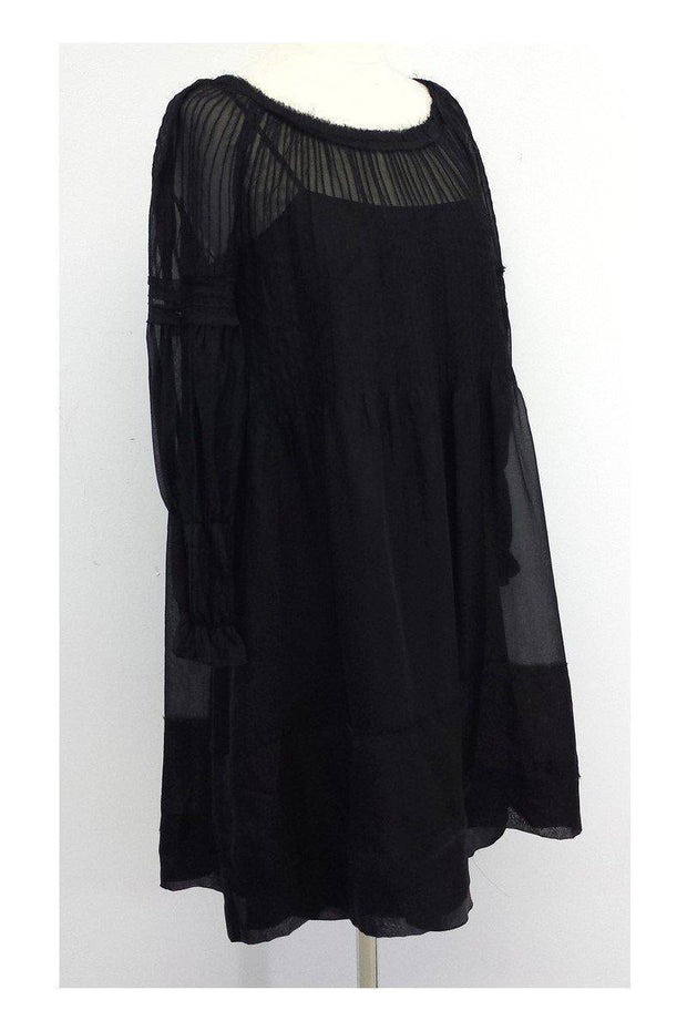 Current Boutique-Philosophy di Alberta Ferretti - Black Silk Dress Sz 6