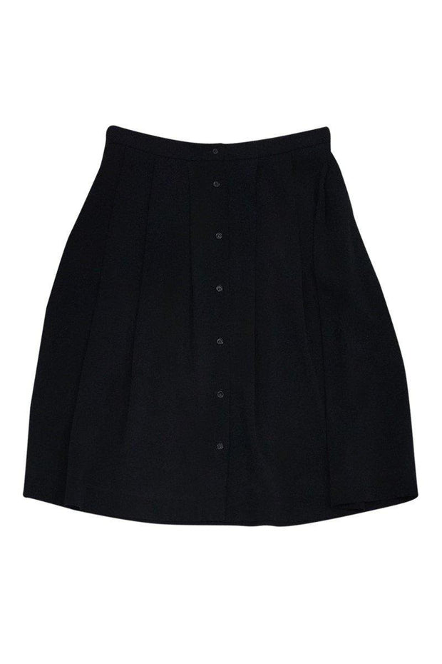 Current Boutique-Piazza Sempione - Black Button Skirt Sz 8