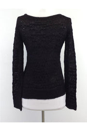 Current Boutique-Piazza Sempione - Chocolate Brown V-Neck Knit Sweater Sz S