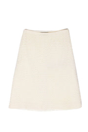Current Boutique-Piazza Sempione - Cream Woven Knit Wool Skirt Sz 8