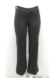 Current Boutique-Piazza Sempione - Gray Herringbone Wool Trousers Sz 2