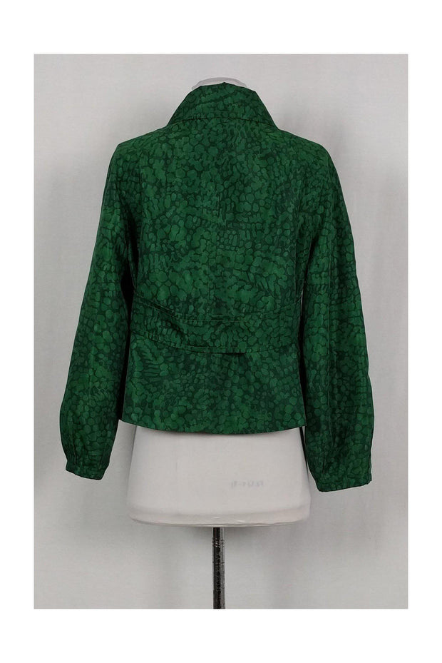 Current Boutique-Piazza Sempione - Green Cropped Patterned Jacket Sz 2