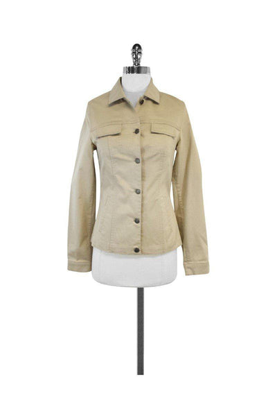 Current Boutique-Piazza Sempione - Khaki Button-Up Jacket Sz S