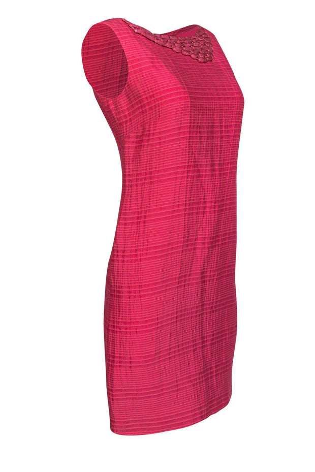 Current Boutique-Piazza Sempione - Pink Dress w/ Embellished Neckline Sz 6