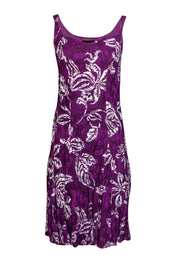 Current Boutique-Piazza Sempione - Purple Floral Print Tank Dress Sz 4