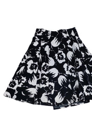 Current Boutique-Piazza Sempione - White & Black Printed Wrap Skirt Sz 2