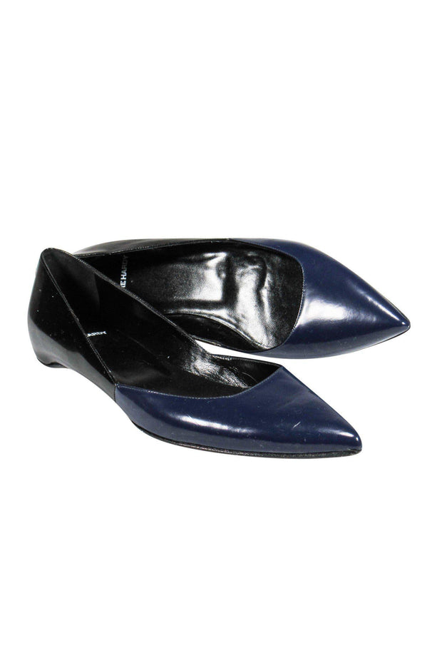 Current Boutique-Pierre Hardy - Patent Leather Royal Blue & Black Flats Sz 8.5