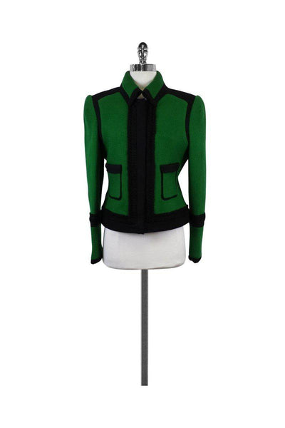 Current Boutique-Pink Tartan - Green & Black Wool Jacket Sz 8