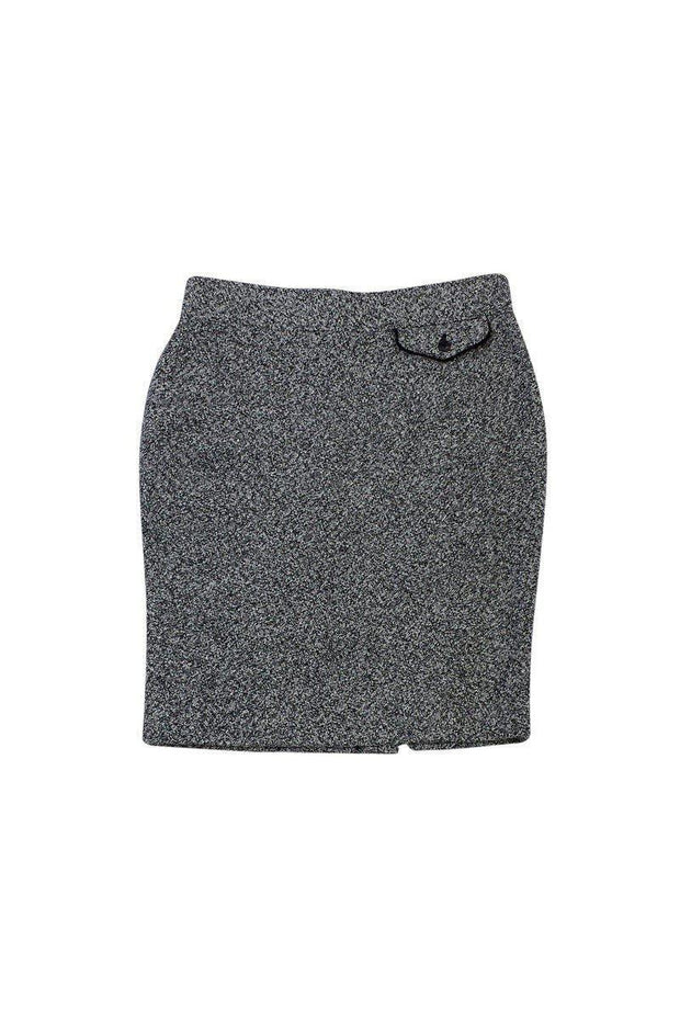 Current Boutique-Pink Tartan - Grey, Black & White Woven Skirt Sz 8