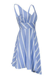 Current Boutique-Plenty by Tracy Reese - Blue & White Striped Fit & Flare Dress Sz 10