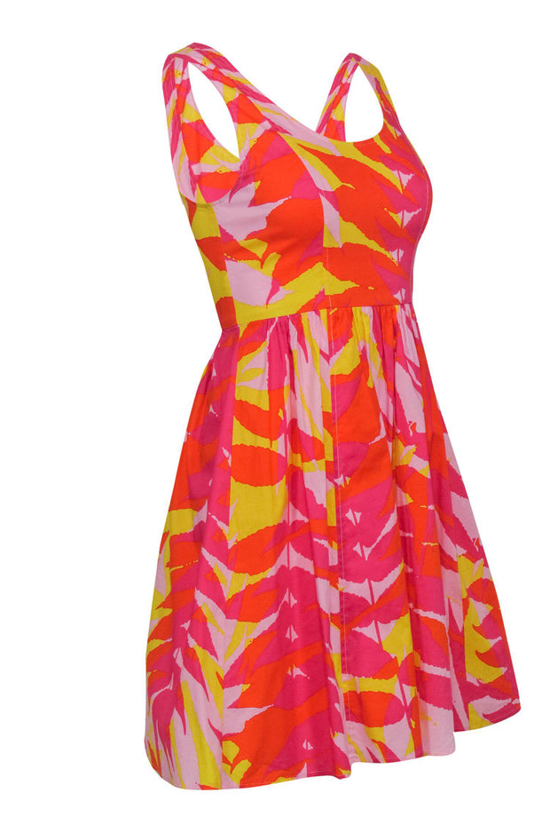 Current Boutique-Plenty by Tracy Reese - Bright Patterned A-Line Cotton Dress Sz 2