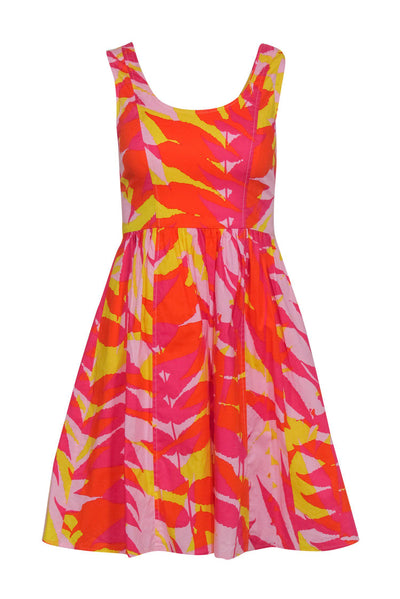 Current Boutique-Plenty by Tracy Reese - Bright Patterned A-Line Cotton Dress Sz 2