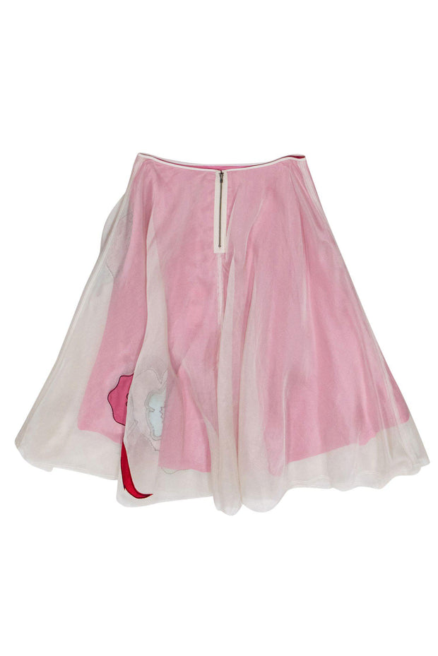 Current Boutique-Plenty by Tracy Reese - Cream Tulle Overlay Skirt w/ Appliques Sz 8P