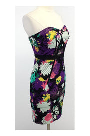 Current Boutique-Plenty by Tracy Reese - Multicolor Print Cotton Strapless Dress Sz 2