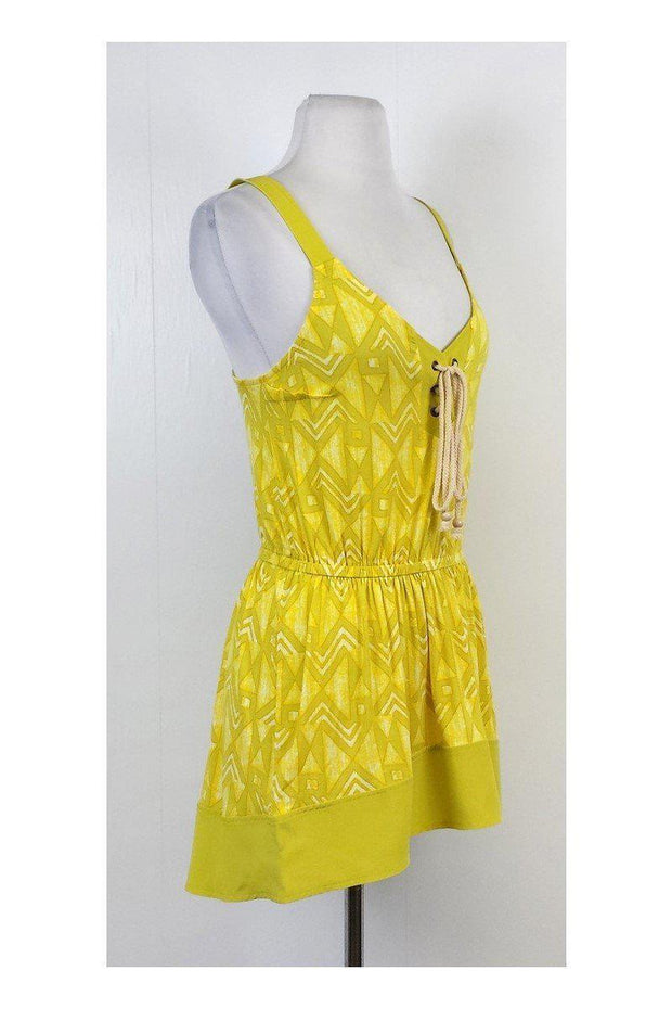 Current Boutique-Plenty by Tracy Reese - Yellow Print Sleeveless Tunic Sz P