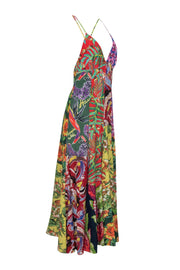 Current Boutique-Polo Ralph Lauren - Multicolored Multi-Printed Sleeveless Silk Maxi Dress Sz 10