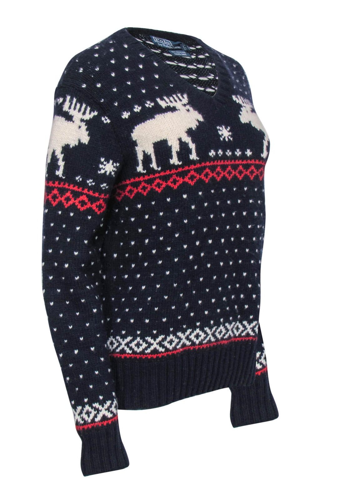 Polo Ralph Lauren Merino Wool Holiday Reindeer Christmas Vintage fashion Sweater