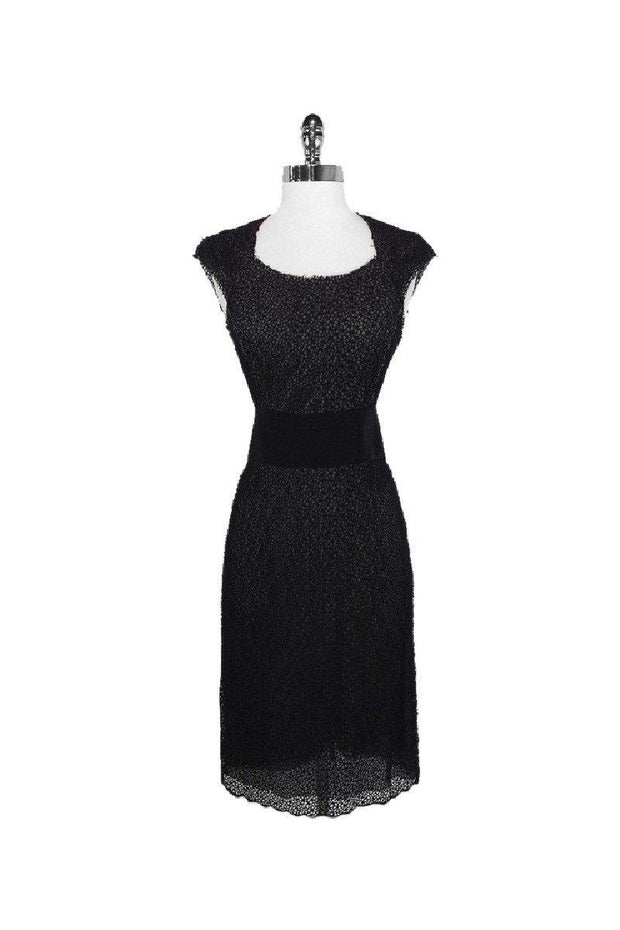 Current Boutique-Ports 1961 - Black Lace Cap Sleeve Dress Sz 2