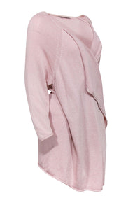 Current Boutique-Ports 1961 - Blush Pink Knit Wrap Cardigan w/ Waist Tie Sz L