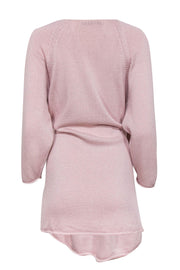 Current Boutique-Ports 1961 - Blush Pink Knit Wrap Cardigan w/ Waist Tie Sz L
