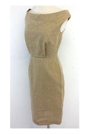 Current Boutique-Ports 1961 - Light Brown & Orange Gingham Cotton Dress Sz 4