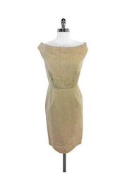 Current Boutique-Ports 1961 - Light Brown & Orange Gingham Cotton Dress Sz 4