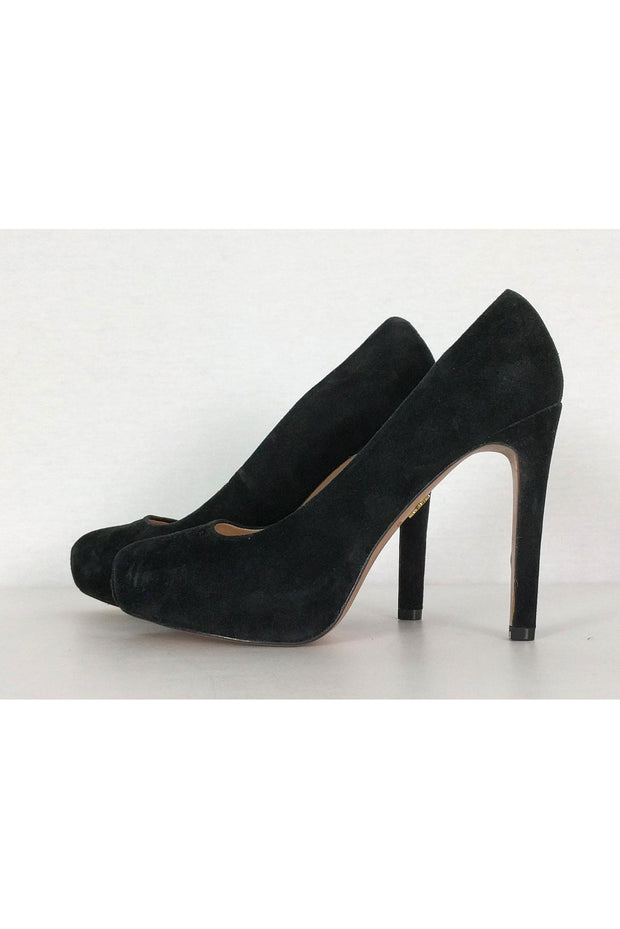 Current Boutique-Pour La Victoire - Black Suede Platform Heels Sz 10