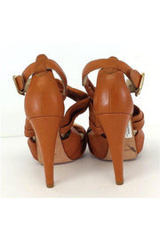 Current Boutique-Pour La Victoire - Brown Leather Strappy Sandal Heels Sz 8