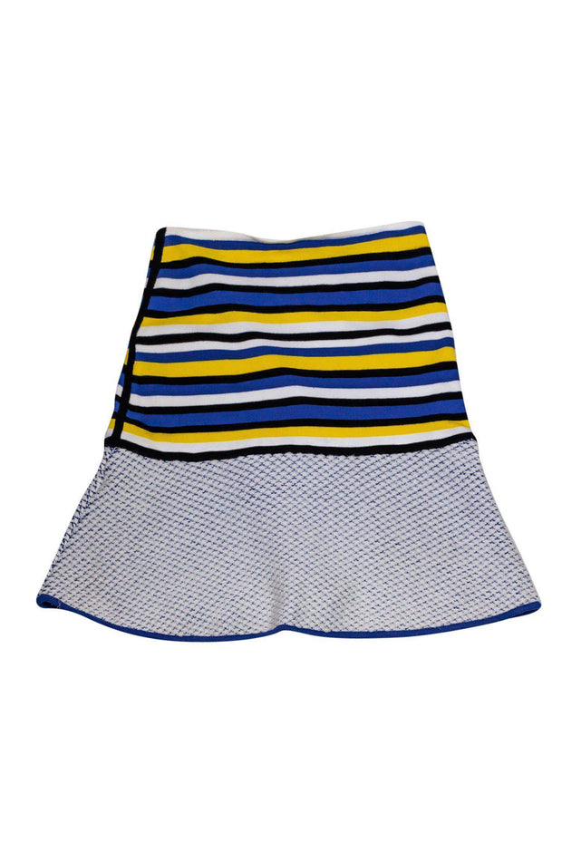 Current Boutique-Prabal Gurung - Multicolor Stripe Knit Skirt Sz L