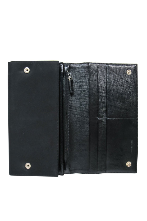Current Boutique-Prada - Black Fold-Over Nylon Wallet