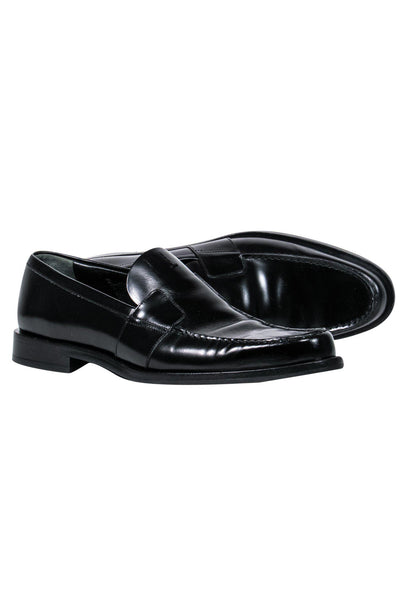 Current Boutique-Prada - Black Leather Loafers Sz 8