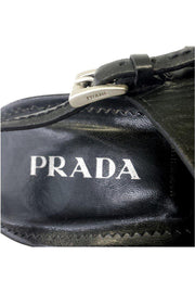 Current Boutique-Prada - Black Leather Slingback Sandals w/ Buckle Detail Sz 8.5
