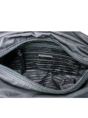 Current Boutique-Prada - Black Nylon & Leather Studded Vela Crossbody Bag