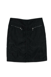 Current Boutique-Prada - Black Nylon-Style Pencil Skirt Sz 6