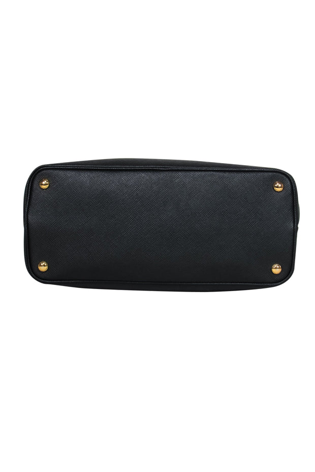 Current Boutique-Prada - Black Pebbled Leather Convertible Satchel