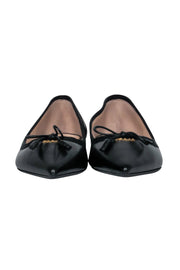 Current Boutique-Prada - Black Pointed Toe Ballet Flats Sz 5.5