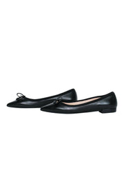 Current Boutique-Prada - Black Pointed Toe Ballet Flats Sz 5.5