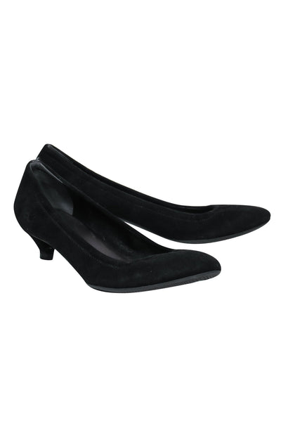 Current Boutique-Prada - Black Suede Kitten Heels Sz 8