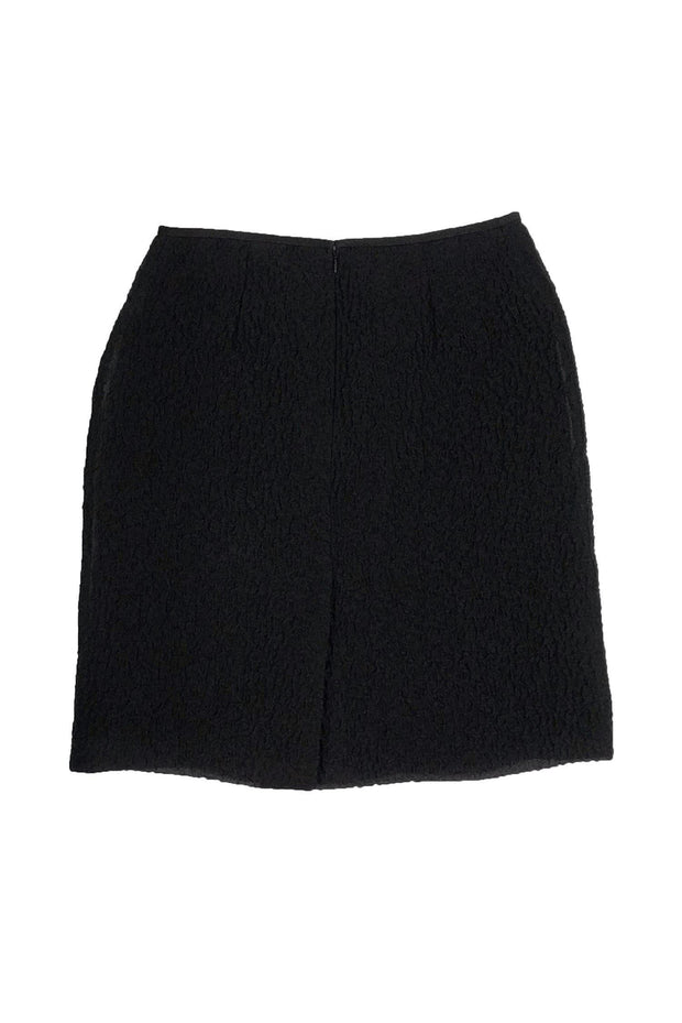 Current Boutique-Prada - Black Textured Pencil Skirt Sz 10