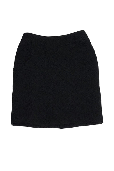 Current Boutique-Prada - Black Textured Pencil Skirt Sz 10