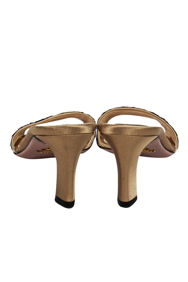 Current Boutique-Prada - Brown Ombre Sequined Mule Heels Sz 8