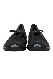 Current Boutique-Prada - Grey Drawstring Platform Sneakers Sz 8