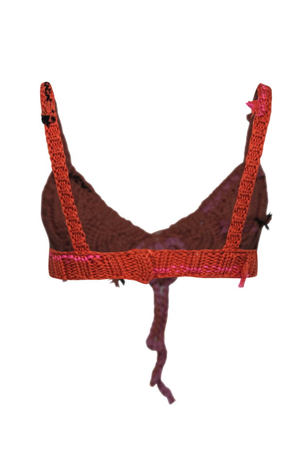 Prada - Orange, Pink & Black Crochet Wool Bralette Sz 4 – Current Boutique