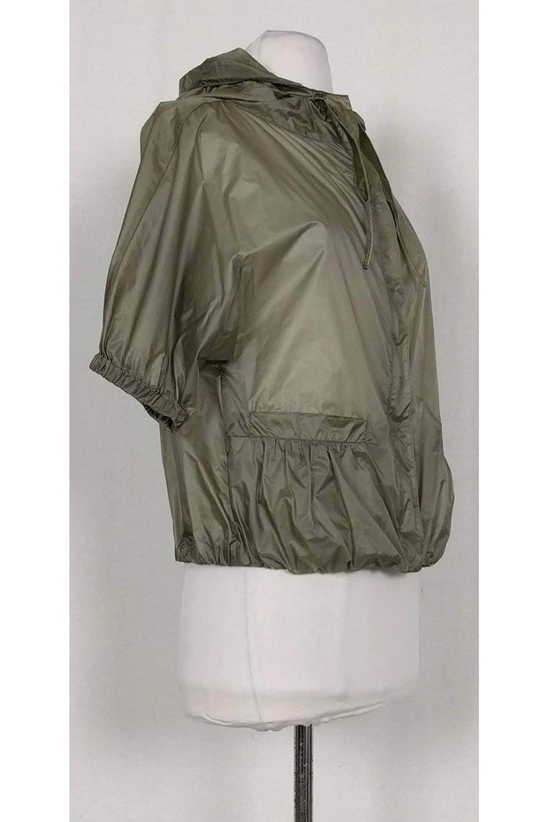 Current Boutique-Prada - Semi-Sheer Olive Rain Jacket Sz 2