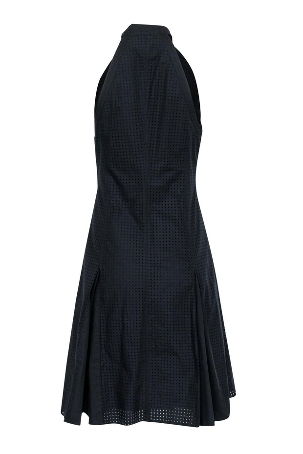Current Boutique-Proenza Schouler - Black Button-Front Pinhole A-Line Dress Sz 6