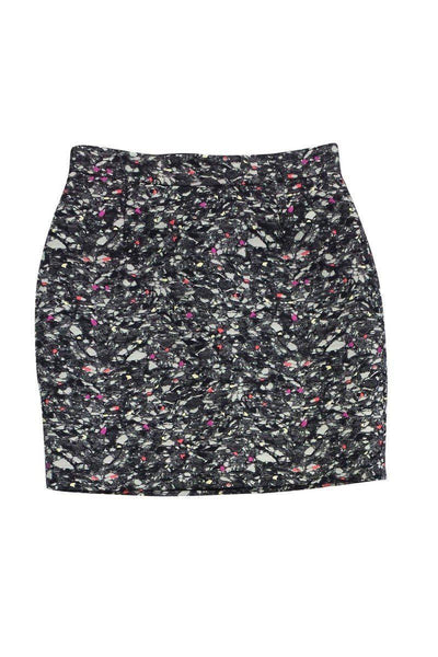 Current Boutique-Proenza Schouler - Black, Grey & Neon Print Skirt Sz 6