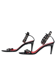 Current Boutique-Proenza Schouler - Black Leather Strappy Sandals w/ Grommets Sz 8