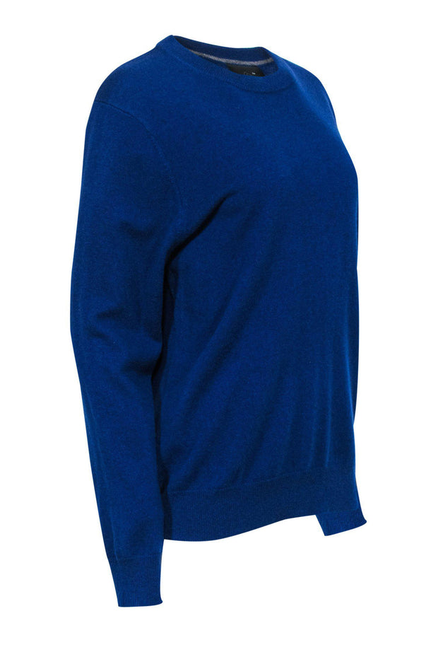 Current Boutique-Qi Cashmere - Dark Blue Cashmere Crewneck Sweater Sz L