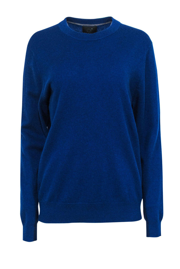 Current Boutique-Qi Cashmere - Dark Blue Cashmere Crewneck Sweater Sz L